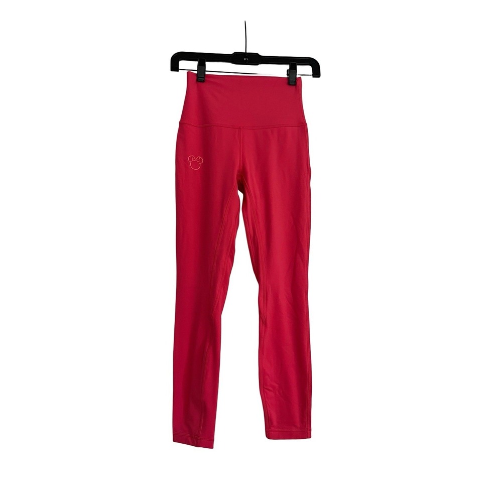 Lululemon Disney Mickey Mouse Collab Leggings Size 4 Pink Rare, Sold Out